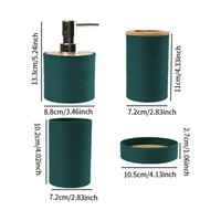 4-Piece Bathroom Accessories Set | Soap Dispenser, Toothbrush Holder, Cup & Soap Dish
