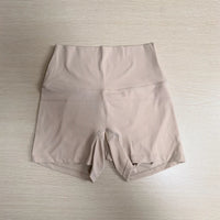 Yoga Shorts Solid Color Women Fitness Shorts High Waist Legging Bike Soft Fabric Proof Comprehensive Training Jog Sportswear
