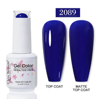 No-Wipe Top Coat & Sticky Base Coat UV Gel Polish — Long-Lasting, MSDS Certified, 15ml