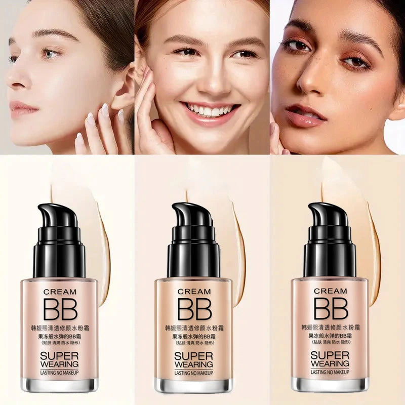 BB Foundation Cream — Moisturizing, Waterproof, Full Coverage, Natural Finish