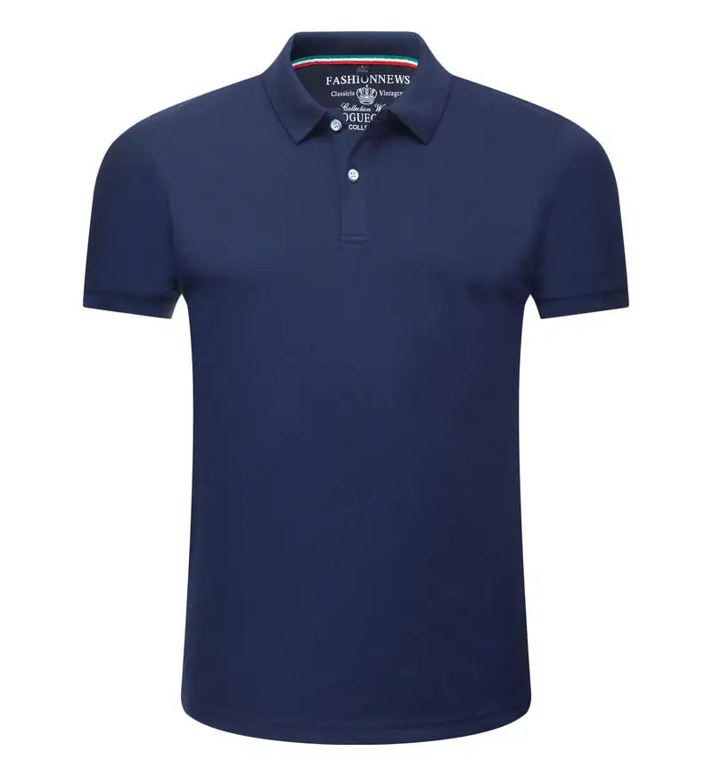 Men's Short Sleeve Polo Shirt — Breathable, Solid Color, Smart Casual Fit