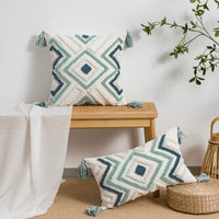 Geometric Bohemian Throw Pillow Cover | Modern Jacquard Cushion Case