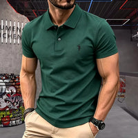 Men's Premium 100% Cotton Polo Shirt — Pony Embroidery, Anti-Wrinkle, Golf & Casual