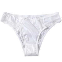 Silk Satin Lace G-String Panties – Low-Rise, One-Piece Seamless Design | Women's Lingerie M–XL