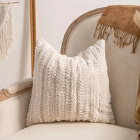 Modern Loop Yarn Knit Pillow Cover | Minimalist Textured Cushion Case