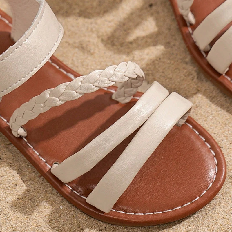 Sandalias Tejidas a Mano para Niños - Suela Gruesa y Suave | Tallas 26-36