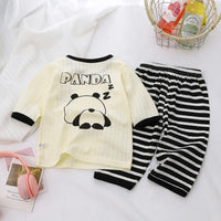 Kids Cotton Pajama Set - Cartoon Print Long Sleeve PJs | Ages 3-8Y