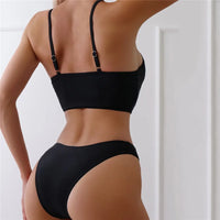 Bikini Negro Push Up - Traje de Baño Brasileño Sexy 2026