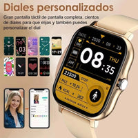LAXASFIT Fashion Smart Watch | 1.85" AMOLED HD Bluetooth Calling Health Monitor 100+ Watch Faces for Men & Women