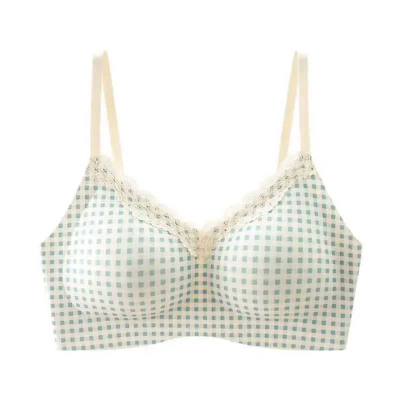 Women's Sweet Lace Wire-Free Push-Up Bra — Seamless, Anti-Sag, 3/4 Cup