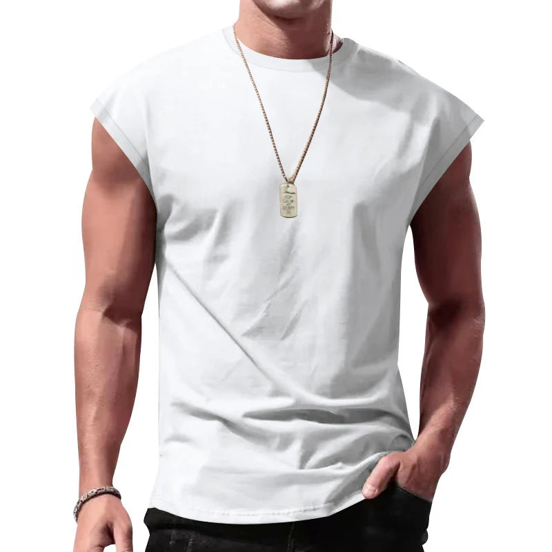 Men's Loose Sleeveless Tank Top – Breathable Casual Vest | Round Neck | Summer Sport & Streetwear