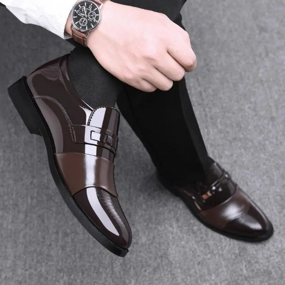 Zapatos de Cuero para Hombre - Elegantes Formales Estilo Oxford Punta Puntiaguda para Negocios