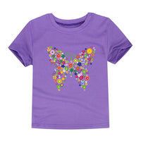 Girls 100% Cotton Flower Print T-Shirt | Sizes 2–14 Years | Pink & White