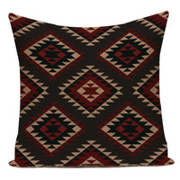 Boho Geometric Printed Throw Pillow Cover | Linen Cotton Cushion Case for Sofa