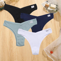 Set de 4 Panties de Algodón Talle V para Mujer