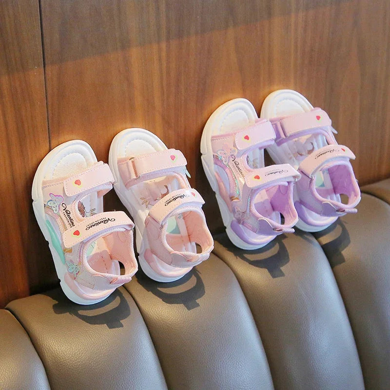 Sonkpuel Girls Gladiator Sandals - Sweet Floral Princess Beach Shoes