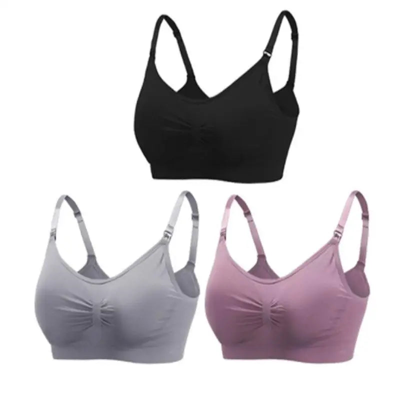 Nursing Bras for Breastfeeding Women – 3-Pack Seamless Maternity Bra (S–4XL)