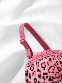 Sostén Push Up Diana Rose Estampado Leopardo - Bra con Aro Copa B para Mujer