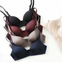 Ultra-Thin Ice Silk Wireless Push-Up Bra – Seamless Gather Bralette | 3/4 Cup | Everyday Lingerie