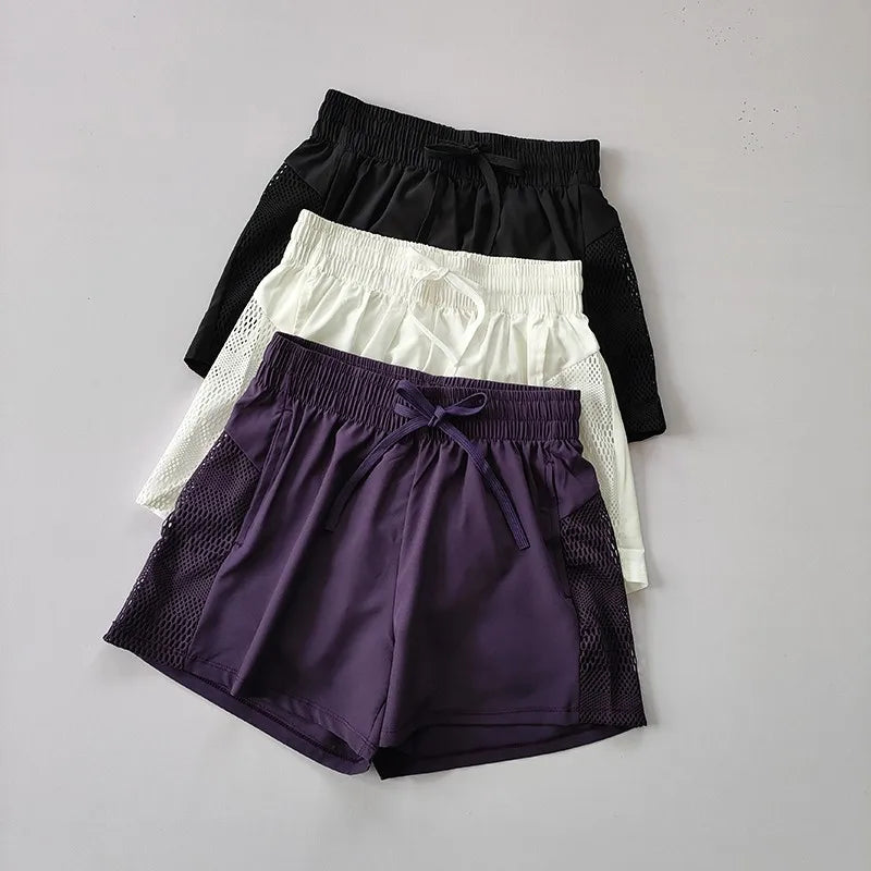 Shorts de Yoga para Mujer 2 en 1 - Cintura Alta Deportivos para Gimnasio y Running