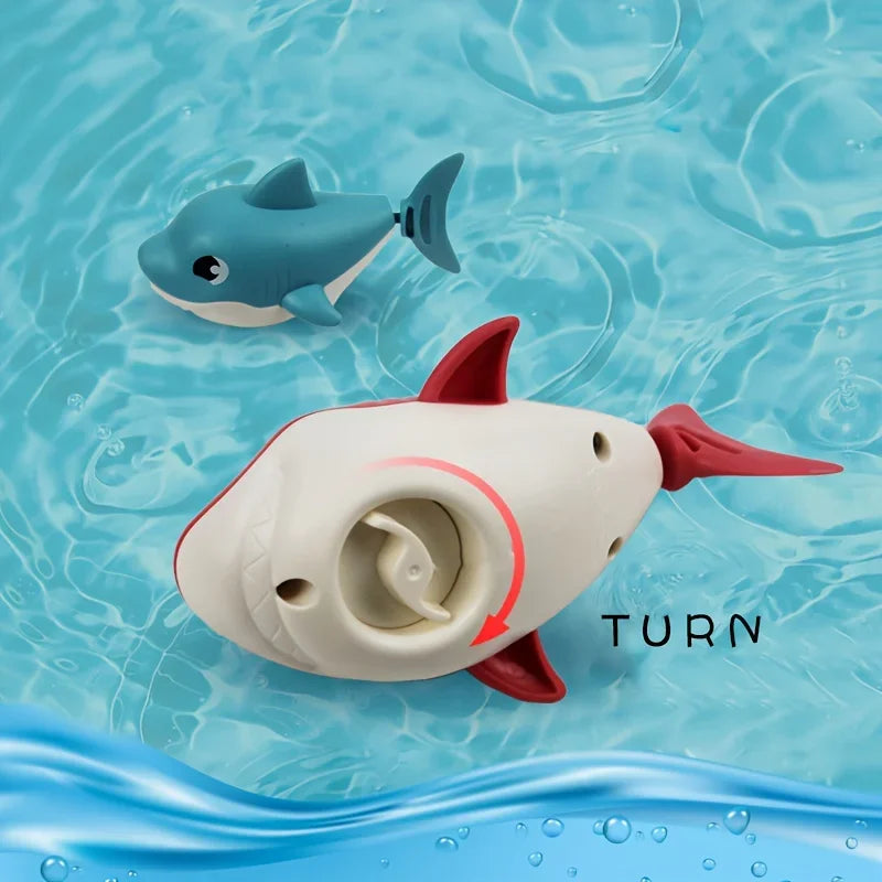 Juguete de Baño Tiburón con Cuerda para Bebés - Juguete Acuático Playa y Ducha