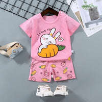 Kids Cotton T-Shirt and Shorts Set – Animal Print