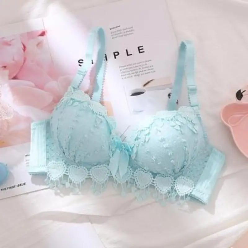 Sostén Sin Aro para Mujer con Encaje - Bra Cómodo y Sexy Negro/Blanco