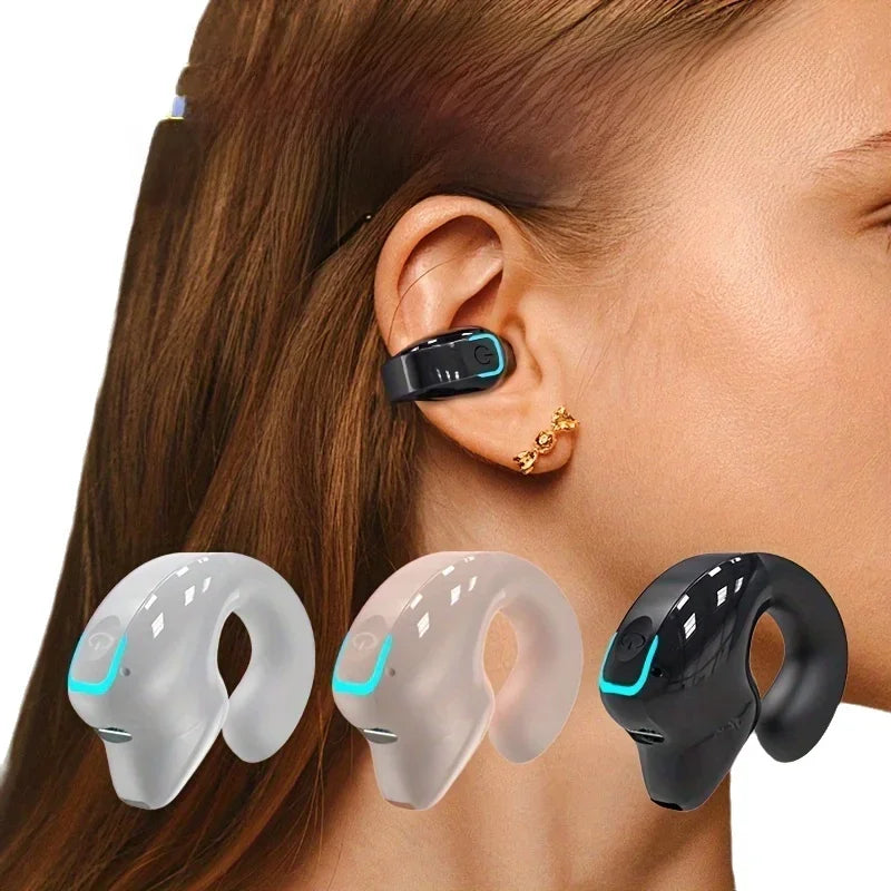 Clip-On Bluetooth 5.3 Open-Ear Earphone | Wireless Sport Headset with Noise Canceling Mic