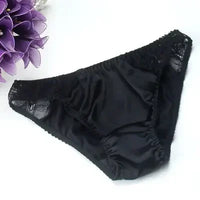 100% Mulberry Silk Panties – Lace G-String Underwear for Women | Breathable & Antibacterial (M–XXL)
