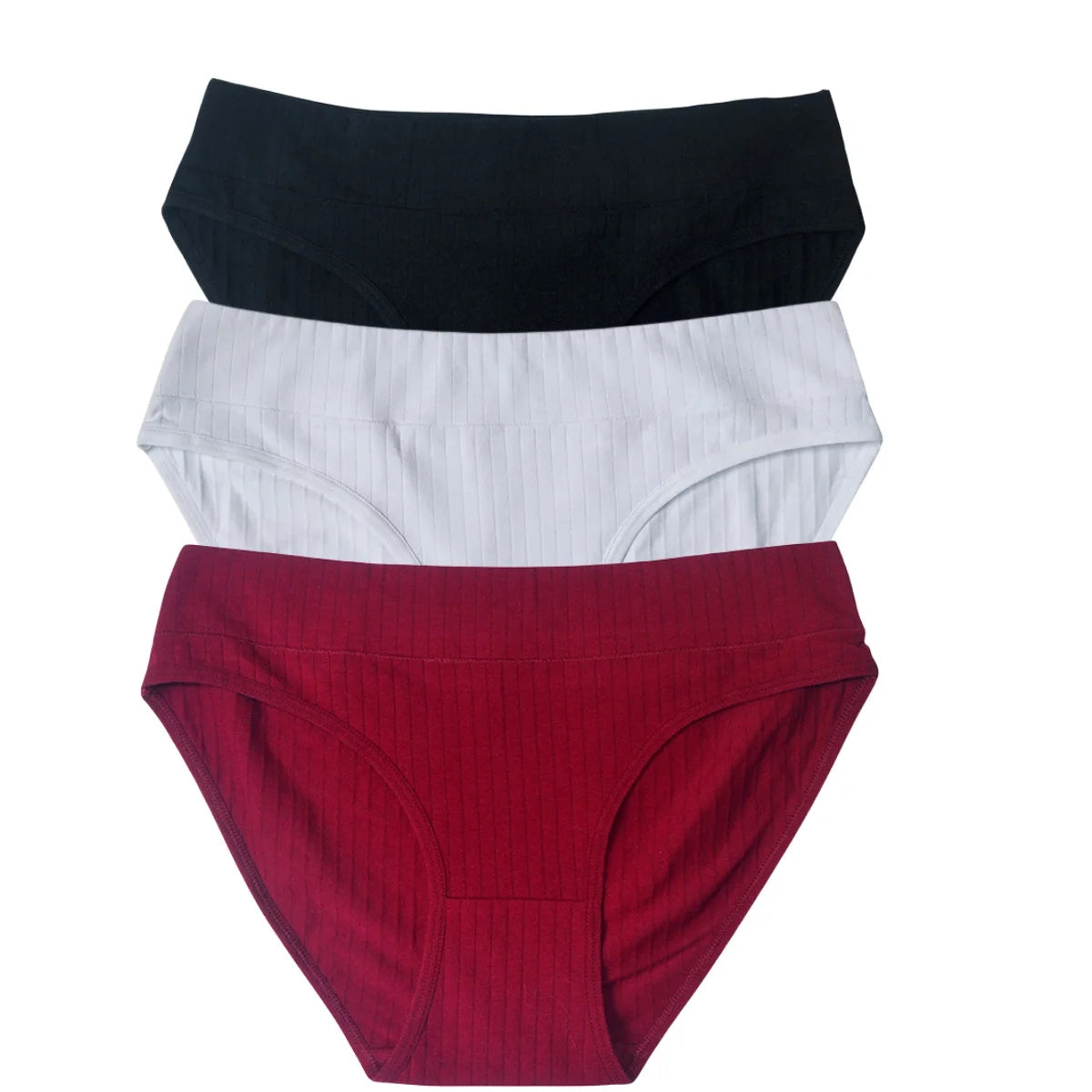 Set de 3 Panties de Algodón - Ropa Interior de Talle Bajo M-XL