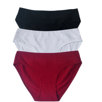 Set de 3 Panties de Algodón - Ropa Interior de Talle Bajo M-XL