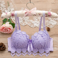 Sostén Sin Aro para Mujer con Encaje - Bra Cómodo y Sexy Negro/Blanco