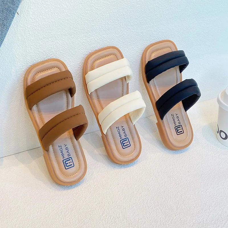 Girls Summer Sandals - Anti-Slip Soft Sole Open-Toe Slippers