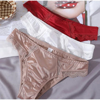 Satin Lace G-String Panties | Low-Rise Triangle Underwear for Women