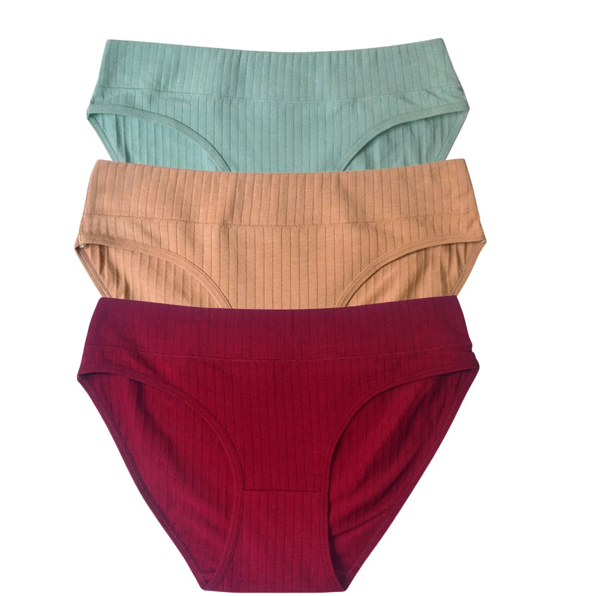 Set de 3 Panties de Algodón - Ropa Interior de Talle Bajo M-XL