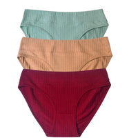 Set de 3 Panties de Algodón - Ropa Interior de Talle Bajo M-XL