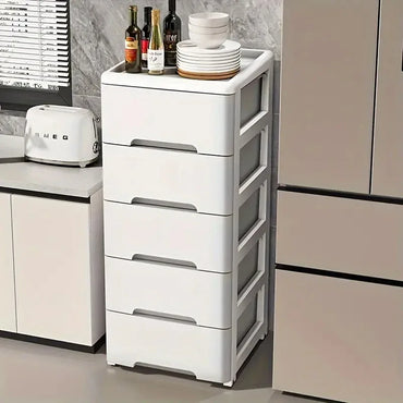 Rolling Drawer Storage Cabinet with Wheels | 3–7 Layer Dustproof Organizer Wardrobe