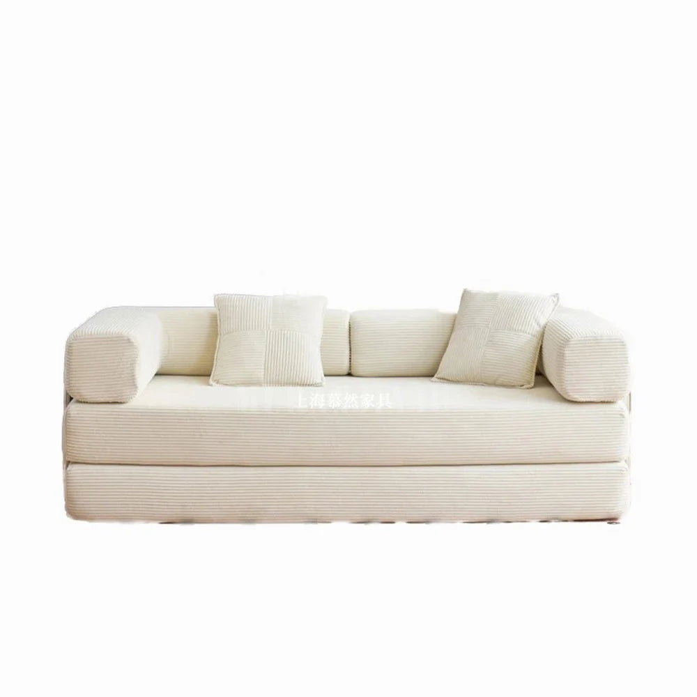 Moroccan Luxury Folding Sofa Bed - Elastic Armrest Lounge with Phone Holder