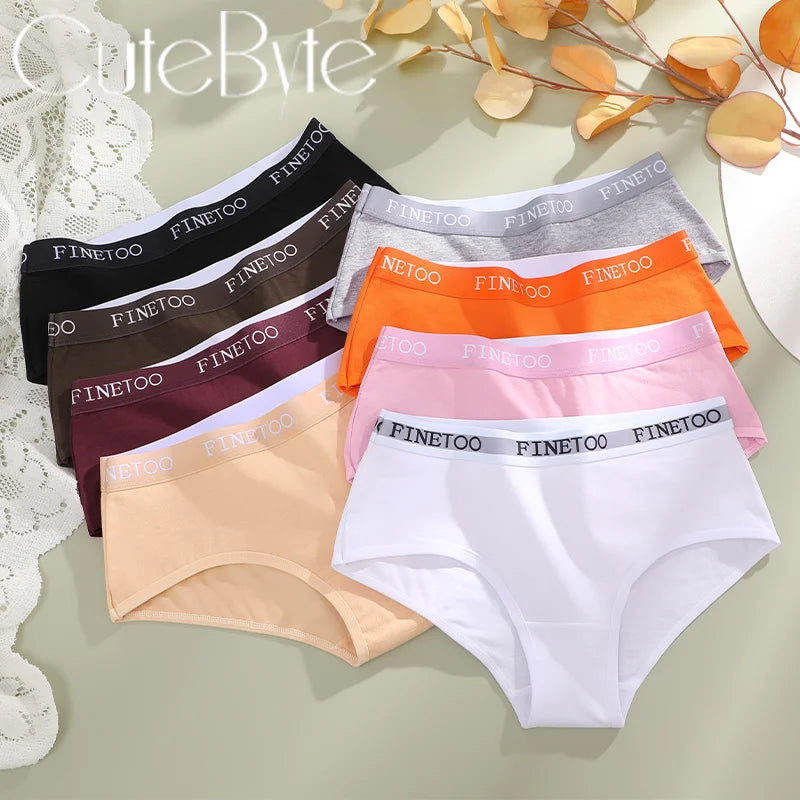 Set de 3 Panties de Algodón con Cinturón de Letras - Ropa Interior Sexy