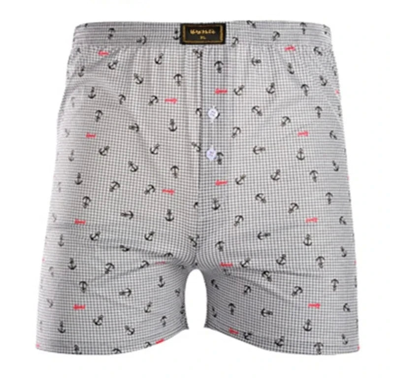 Men's Summer Printed Boxer Shorts — Breathable, Loose Fit, Beach & Homewear, Sizes L–XXL