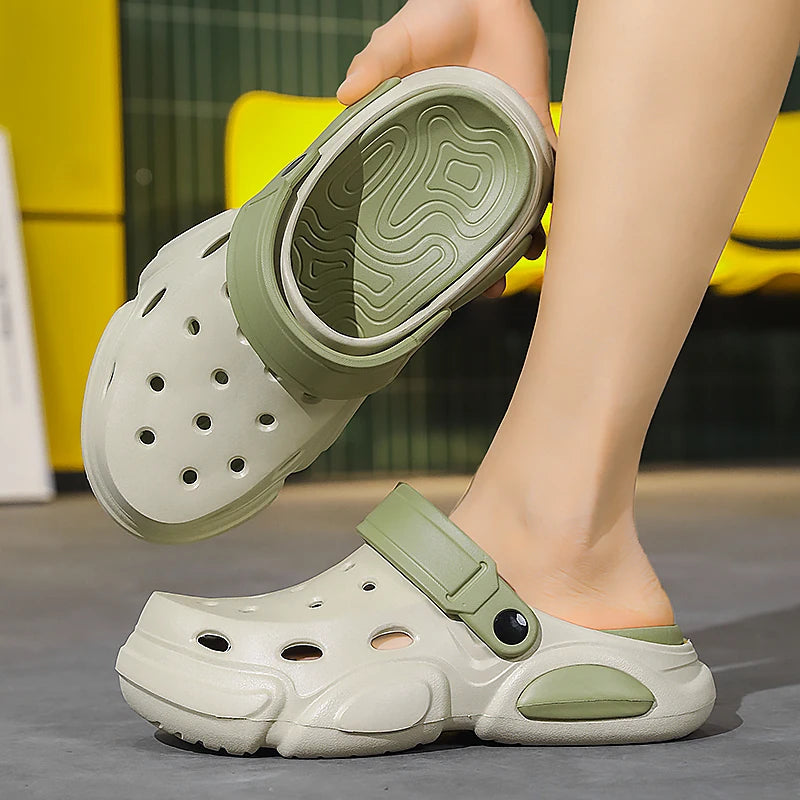 Men's Breathable Beach Sandals - Non-Slip Thick Sole Summer Slippers