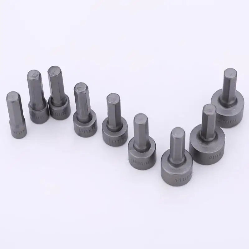 9-Piece Hex Socket Nut Driver Set | 5mm–13mm Sleeve Screwdriver Bits