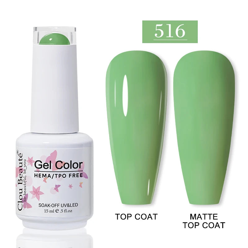 No-Wipe Top Coat & Sticky Base Coat UV Gel Polish — Long-Lasting, MSDS Certified, 15ml