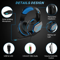 NPET HS10 Gaming Headset - Multi-Platform Compatible | PS4 PS5 Xbox PC