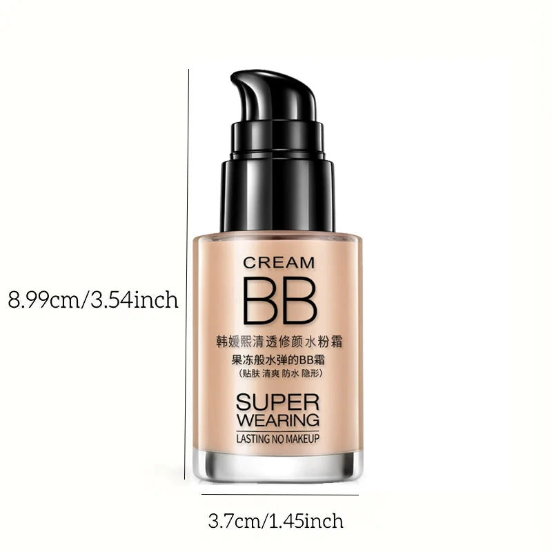 BB Foundation Cream — Moisturizing, Waterproof, Full Coverage, Natural Finish