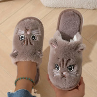 Pantuflas Felpa Gato Mujer - Antideslizantes Cálidas para Casa Invierno