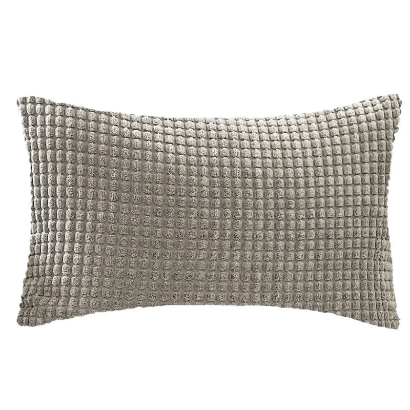 Corduroy Lumbar Throw Pillow Cover 30x50cm | Soft Rectangular Cushion Case