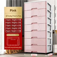 Rolling Drawer Storage Cabinet with Wheels | 3–7 Layer Dustproof Organizer Wardrobe