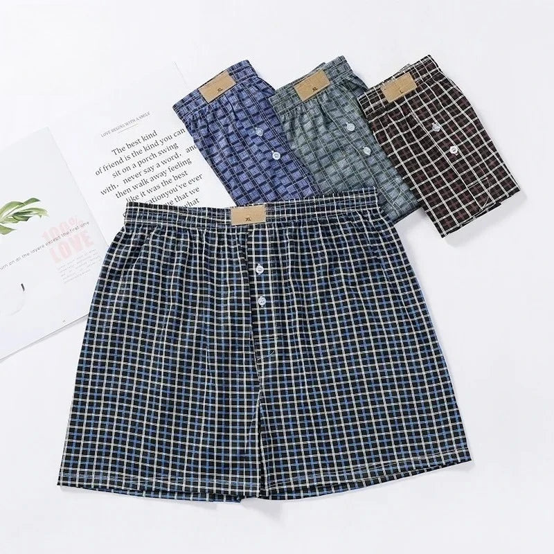Men's Summer Printed Boxer Shorts — Breathable, Loose Fit, Beach & Homewear, Sizes L–XXL