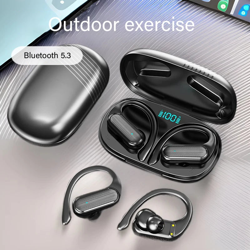 HOMEFISH A520 OWS Bluetooth 5.3 Ear Hook Earphones | HD Stereo Touch Control Sweat-Proof Wireless Headset